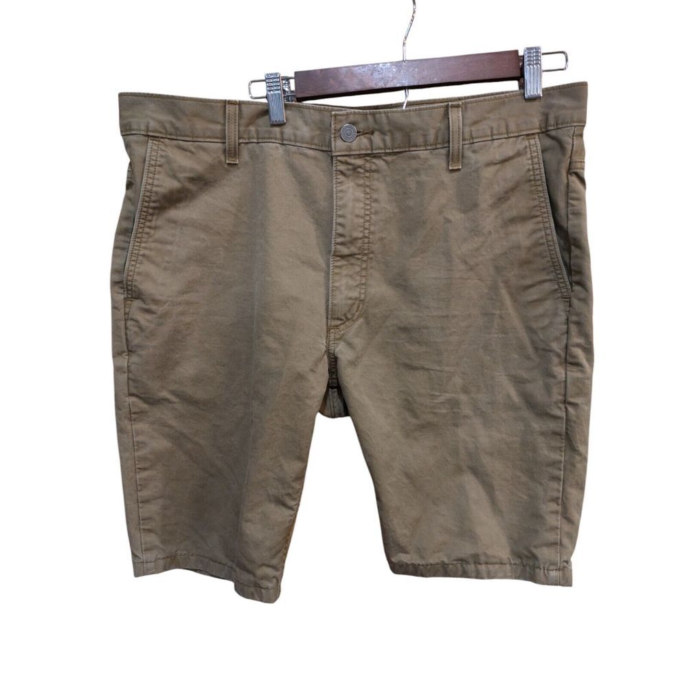 Levis Shorts Mens‎ 38 Cream  Relaxed Fit Denim Jorts Jean Logo